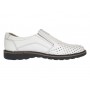 Pantofi barbati casual de vara cu perforatii - Corsa Piele Naturala Alb GKR506A